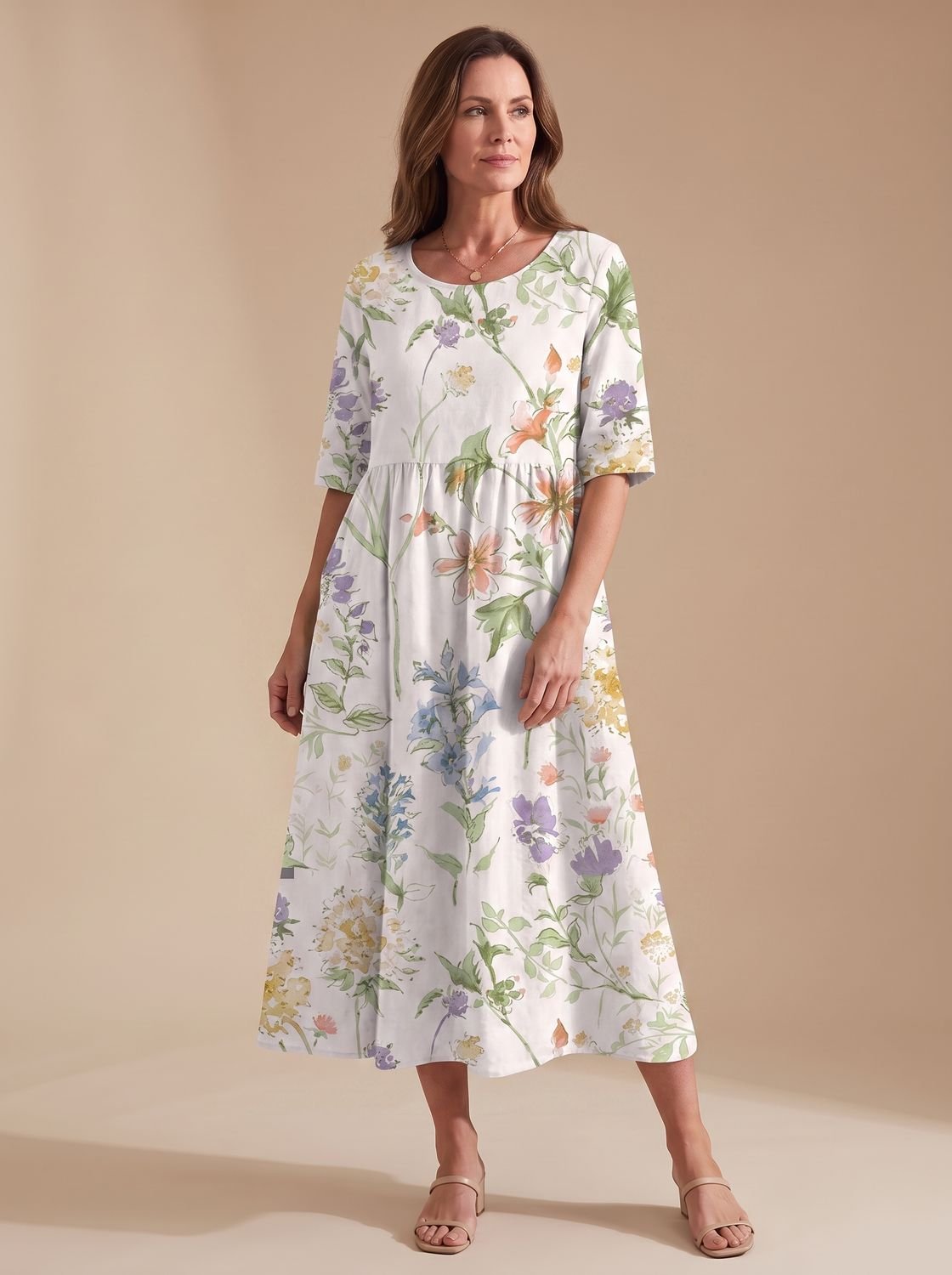 Women's Floral Embroidered Occasion Dress