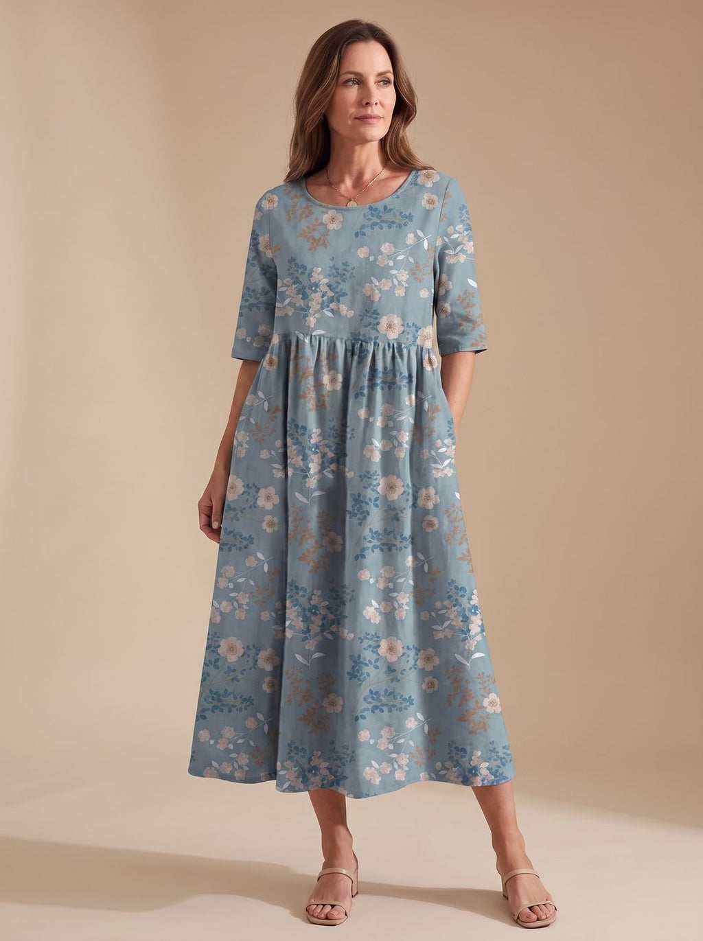 Women's Floral Embroidered Occasion Dress