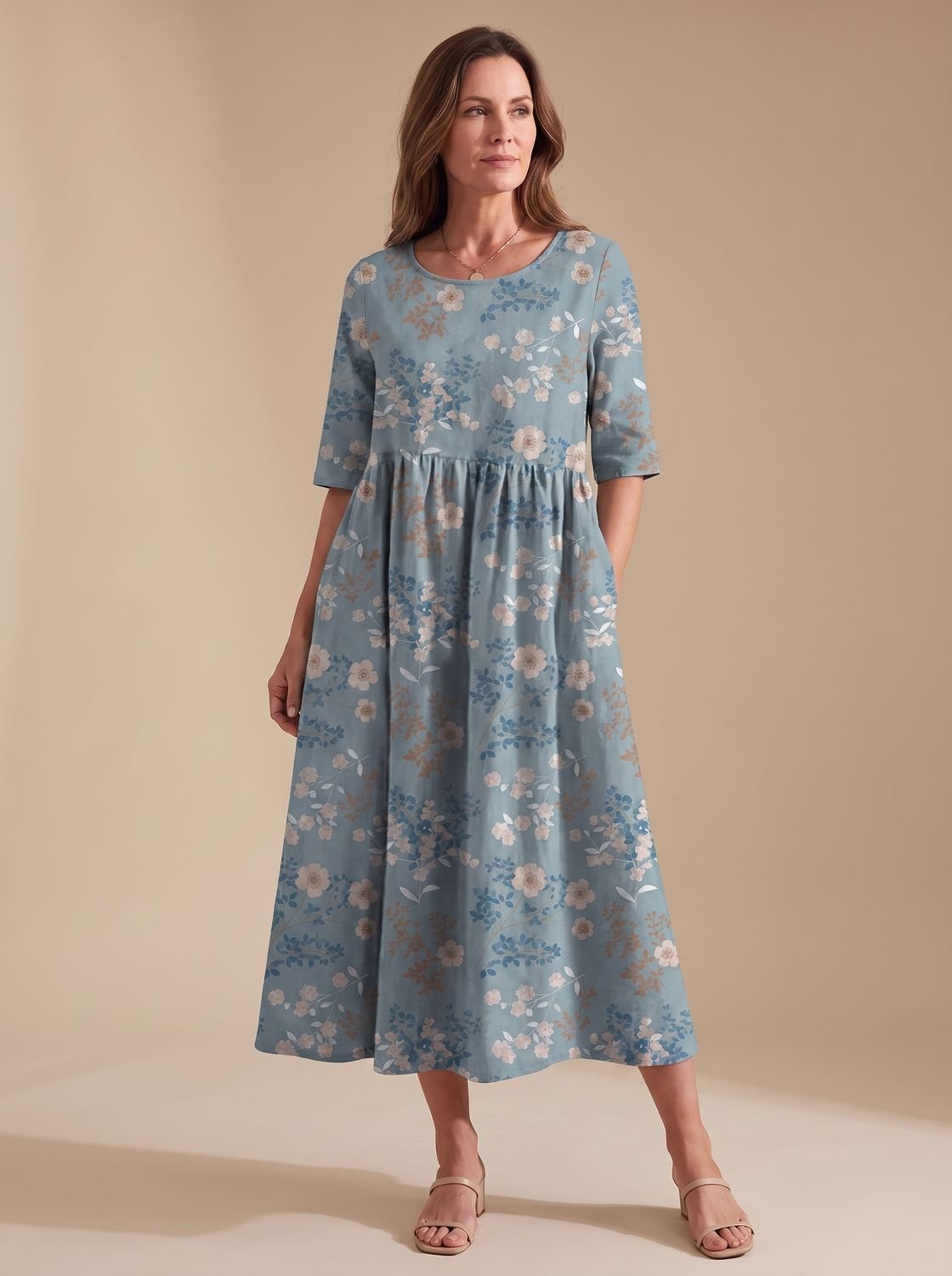 Women's Floral Embroidered Occasion Dress