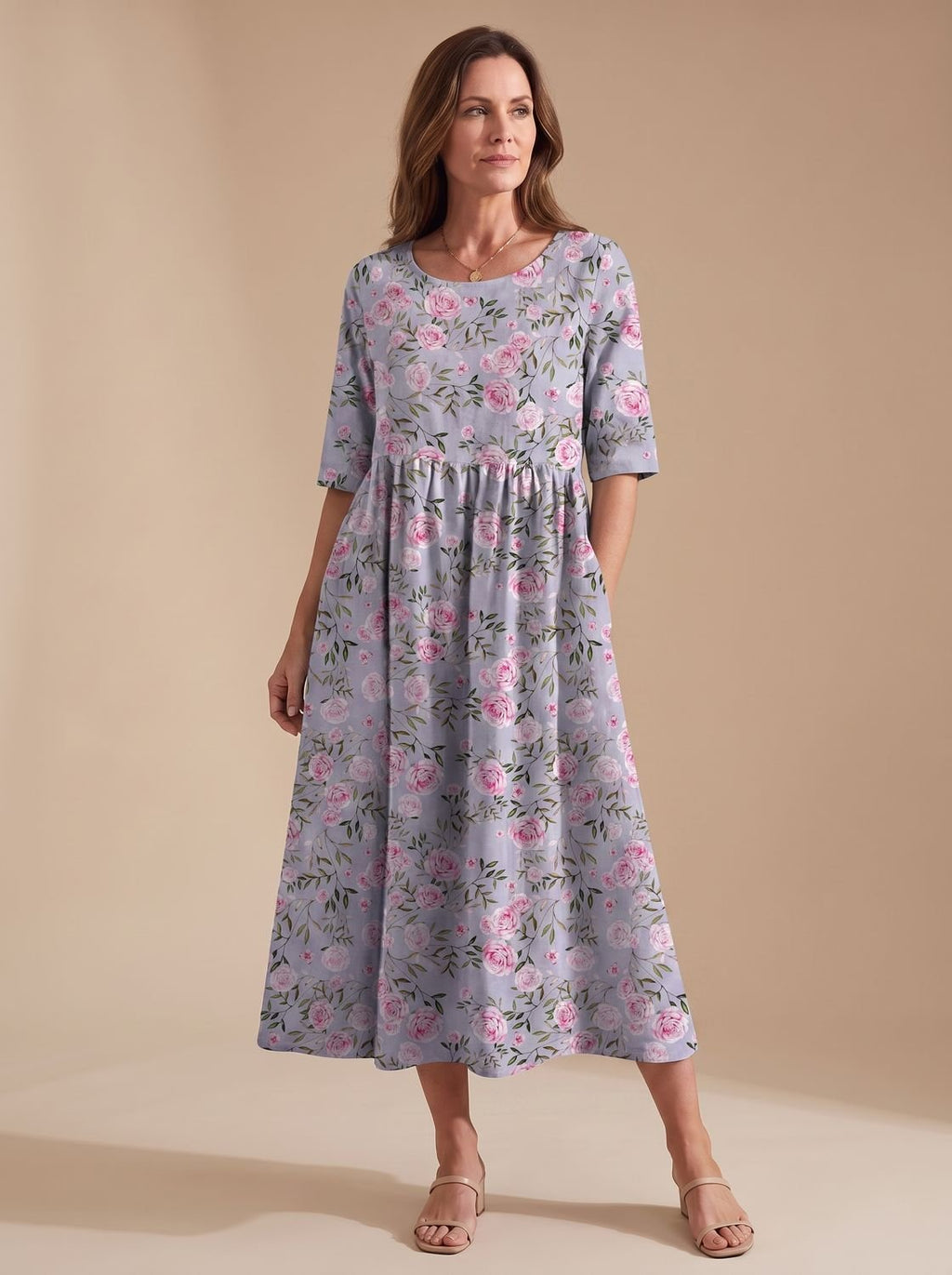 Women's Floral Embroidered Occasion Dress