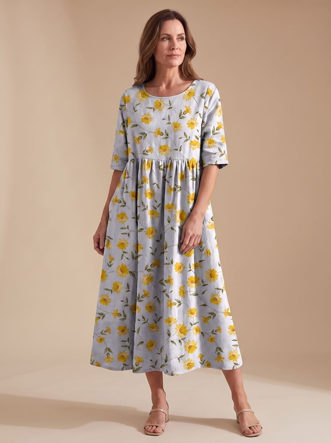 Women's Floral Embroidered Occasion Dress