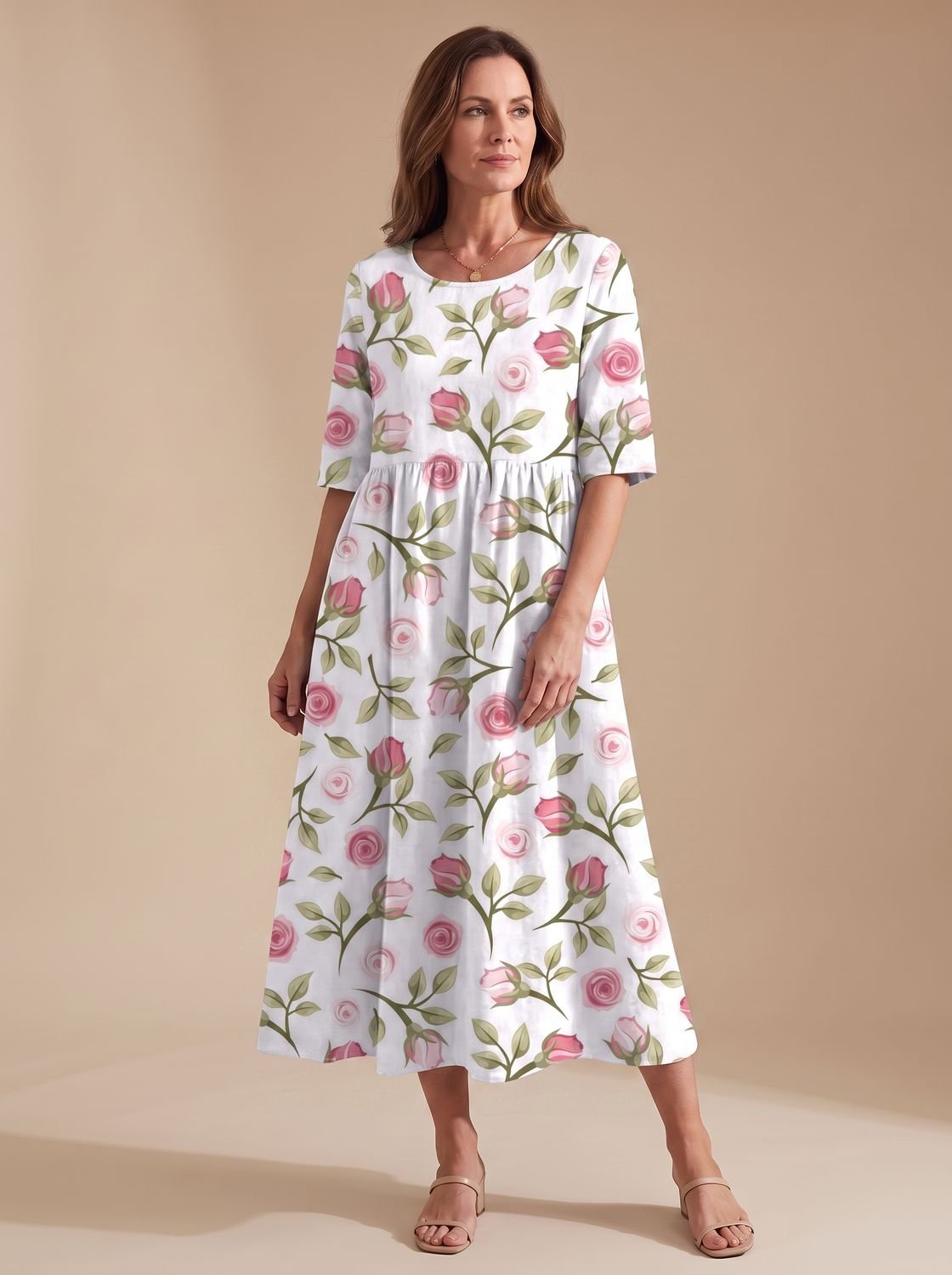 Women's Floral Embroidered Occasion Dress