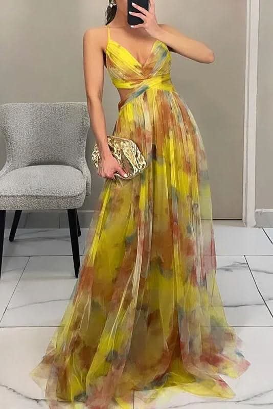 Women's Tulle Floral Cocktail Dress