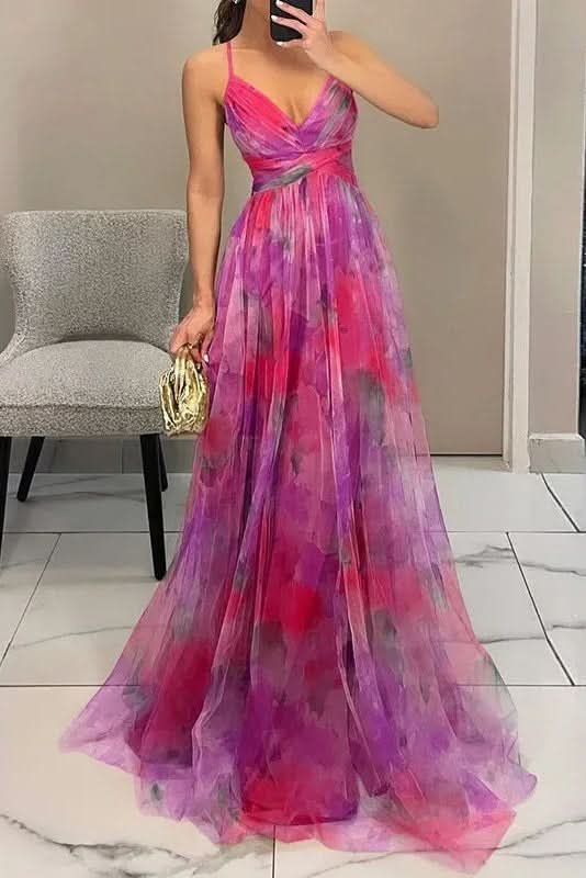 Women's Tulle Floral Cocktail Dress