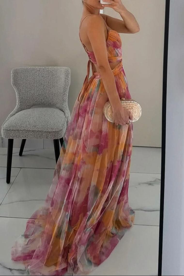 Women's Tulle Floral Cocktail Dress