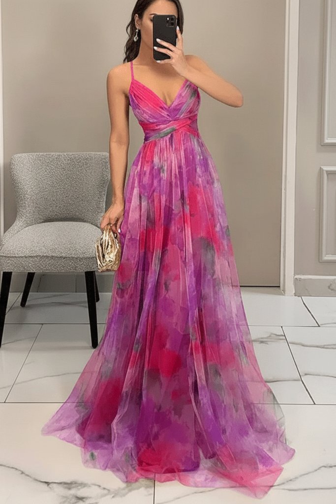 Women's Tulle Floral Cocktail Dress