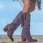 Women's Western Fringe Suede Boots