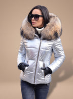 Women's Fur-Hood Quilted Coat