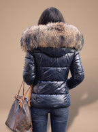 Women's Fur-Hood Quilted Coat