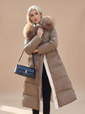 Women's Quilted Fur-Hood Puffer Coat