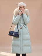 Women's Quilted Fur-Hood Puffer Coat