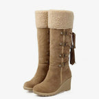 Women's Knee-High Fur-Trim Boots
