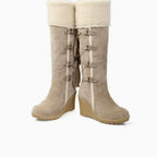 Women's Knee-High Fur-Trim Boots