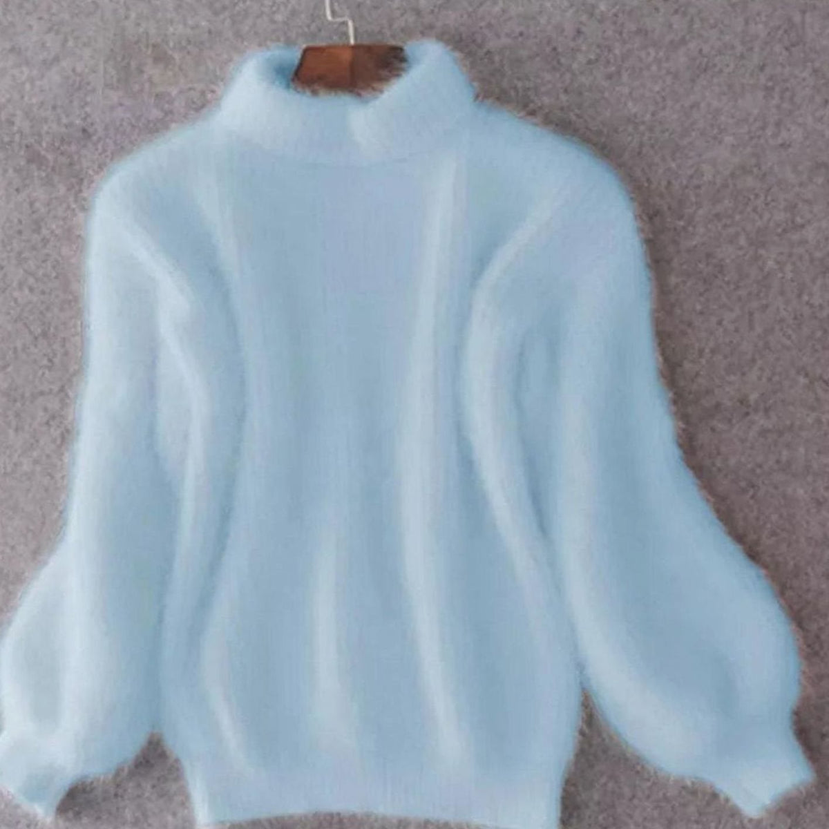 Women's Fuzzy Angora Roll Neck Jumper