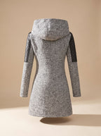 Women's Quilted Wool-Blend Hooded Coat