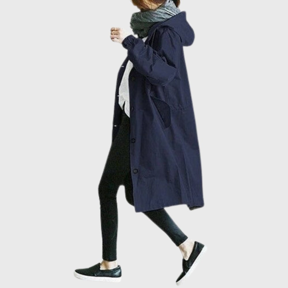 Women's Waterproof Hooded Trench Coat