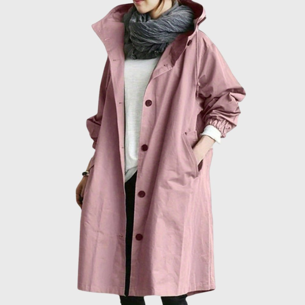 Women's Waterproof Hooded Trench Coat