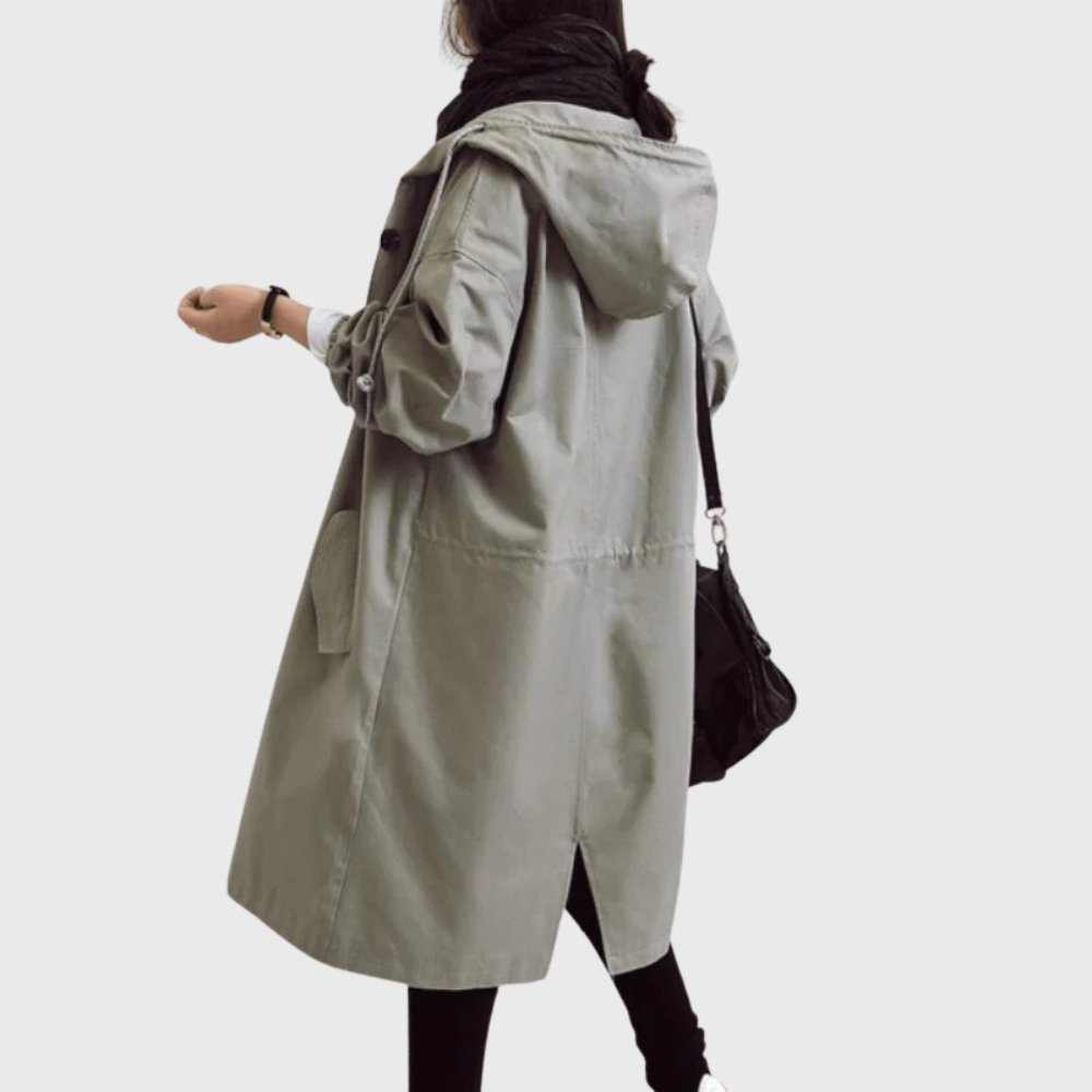 Women's Waterproof Hooded Trench Coat
