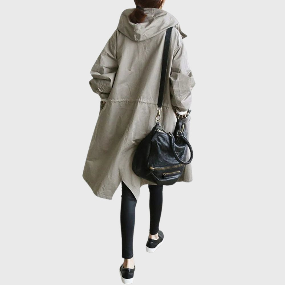 Women's Waterproof Hooded Trench Coat
