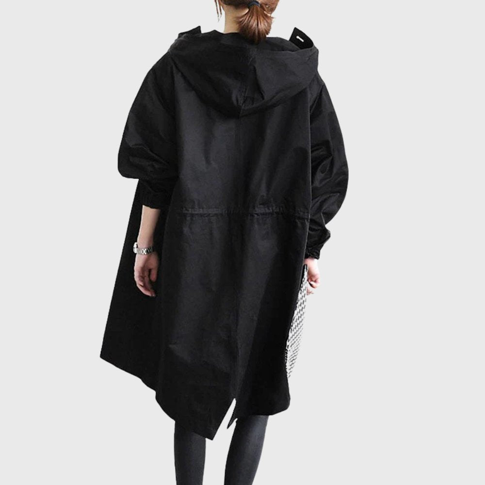Women's Waterproof Hooded Trench Coat