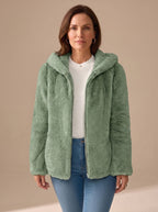 Women's Teddy Fleece Zip-Up Coat