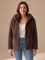Women's Teddy Fleece Zip-Up Coat