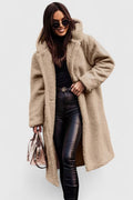 Women's Longline Teddy Fleece Coat