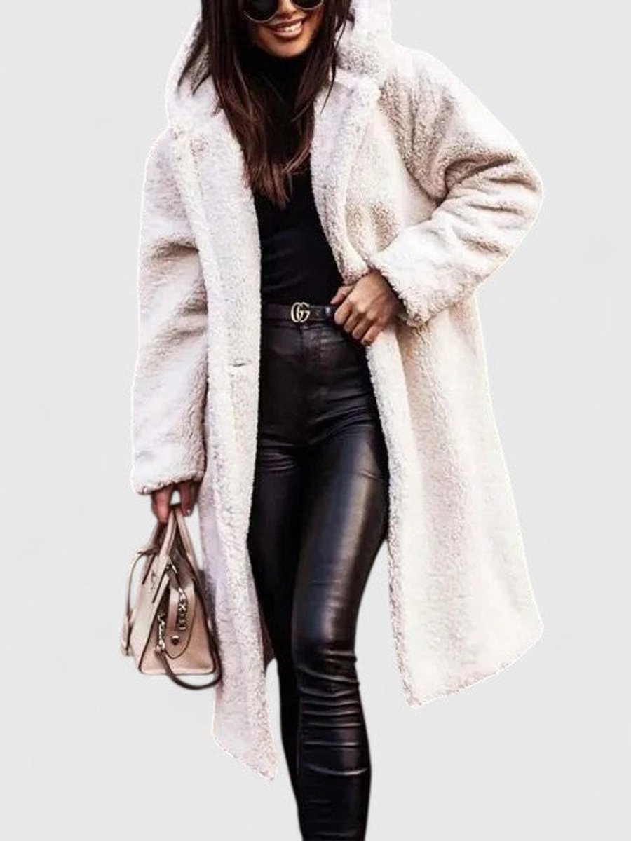 Women's Longline Teddy Fleece Coat