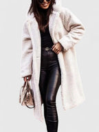 Women's Longline Teddy Fleece Coat