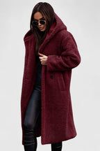 Women's Longline Teddy Fleece Coat