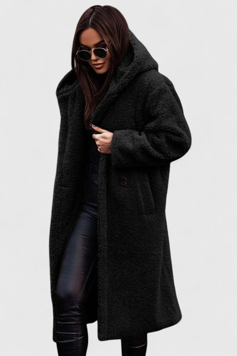Women's Longline Teddy Fleece Coat