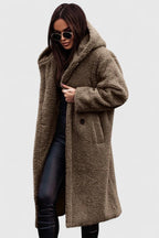 Women's Longline Teddy Fleece Coat