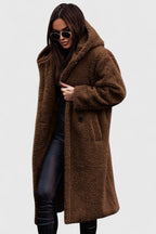 Women's Longline Teddy Fleece Coat