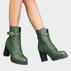 Women's Combat Block-Heel Boots