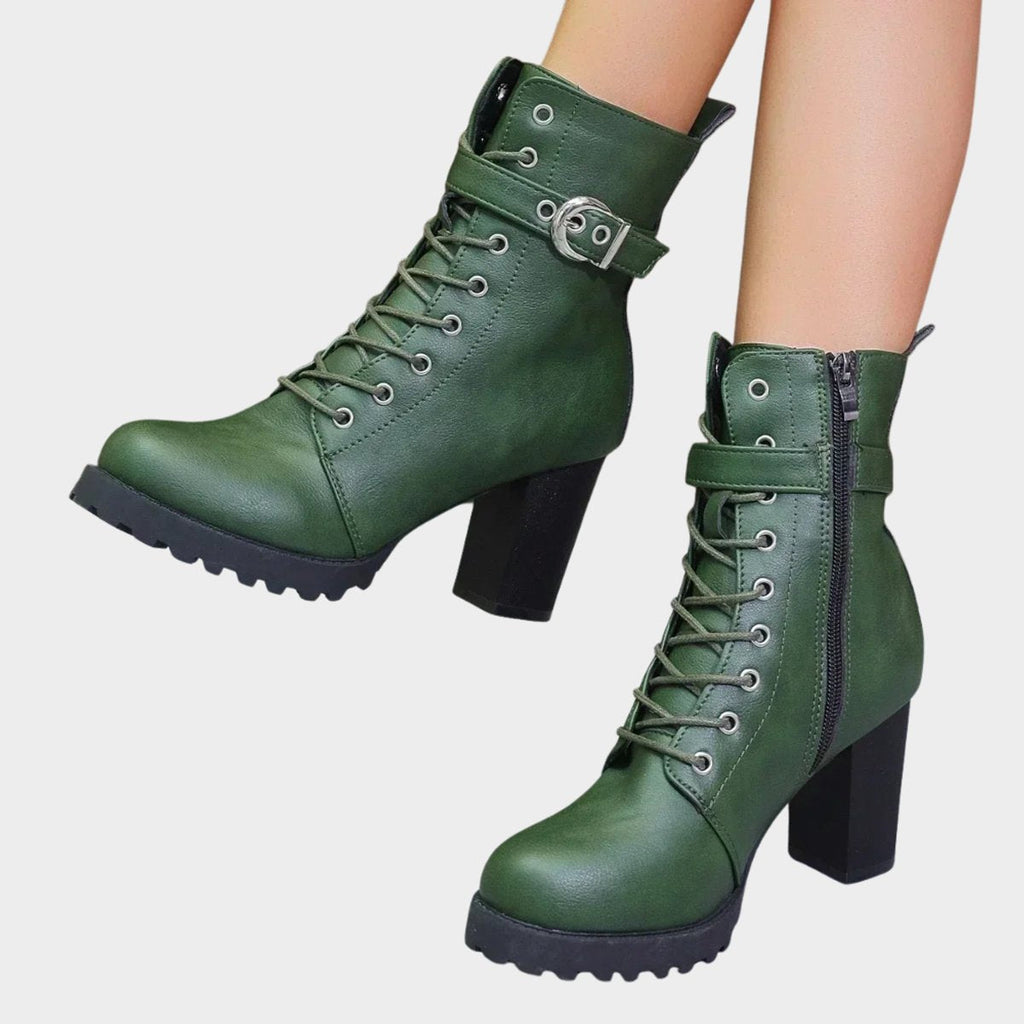 Women's Combat Block-Heel Boots