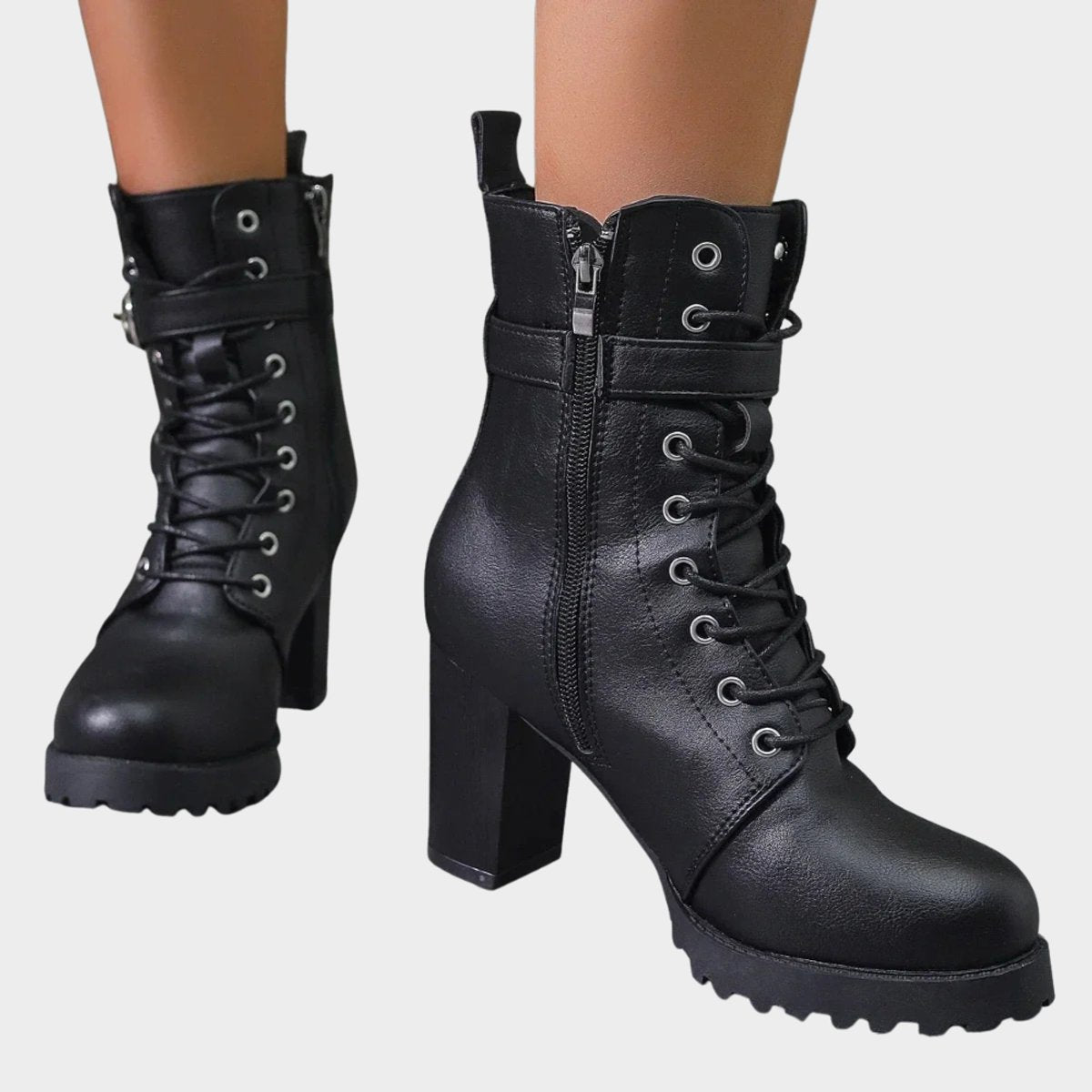 Women's Combat Block-Heel Boots