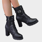 Women's Combat Block-Heel Boots