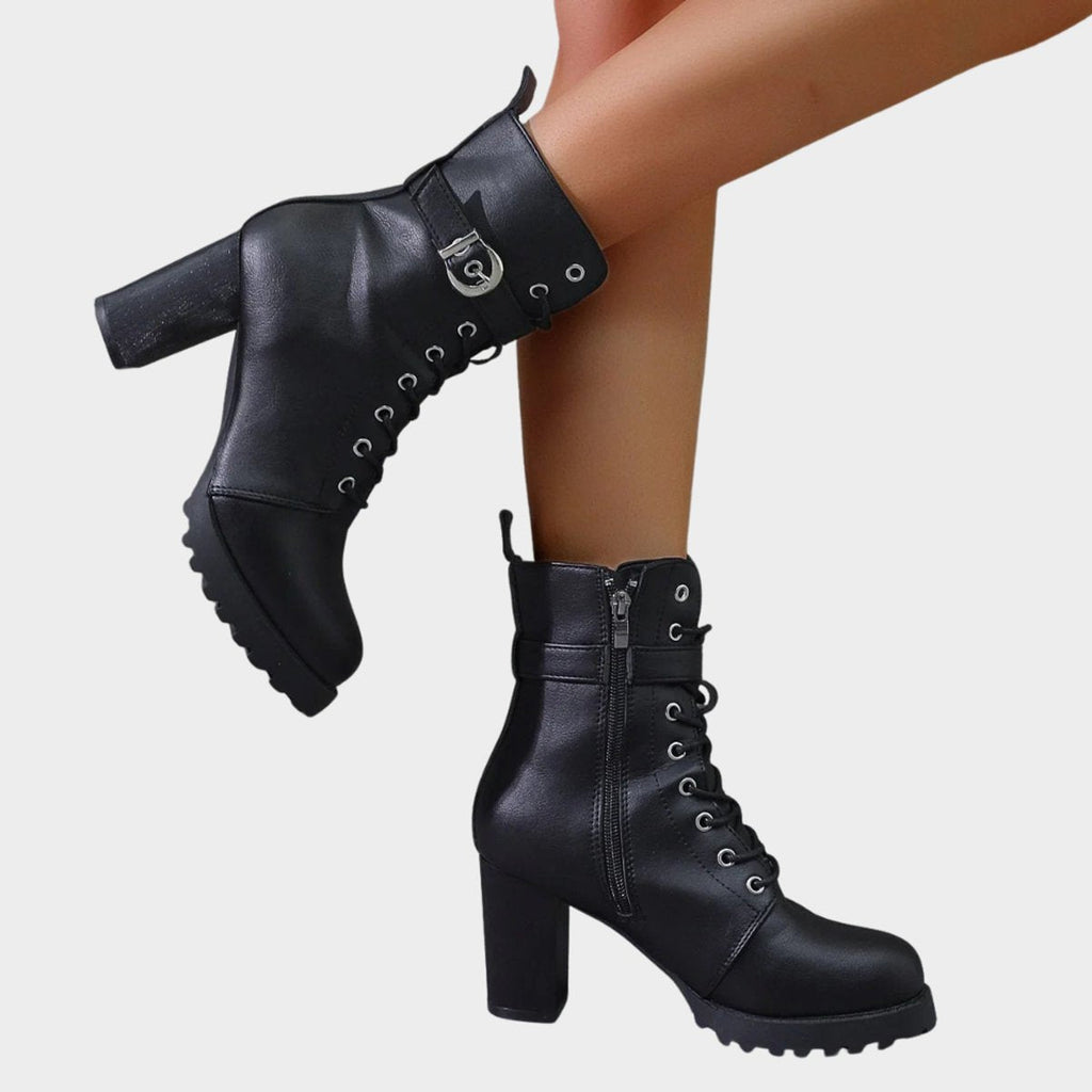 Women's Combat Block-Heel Boots