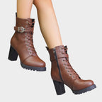 Women's Combat Block-Heel Boots