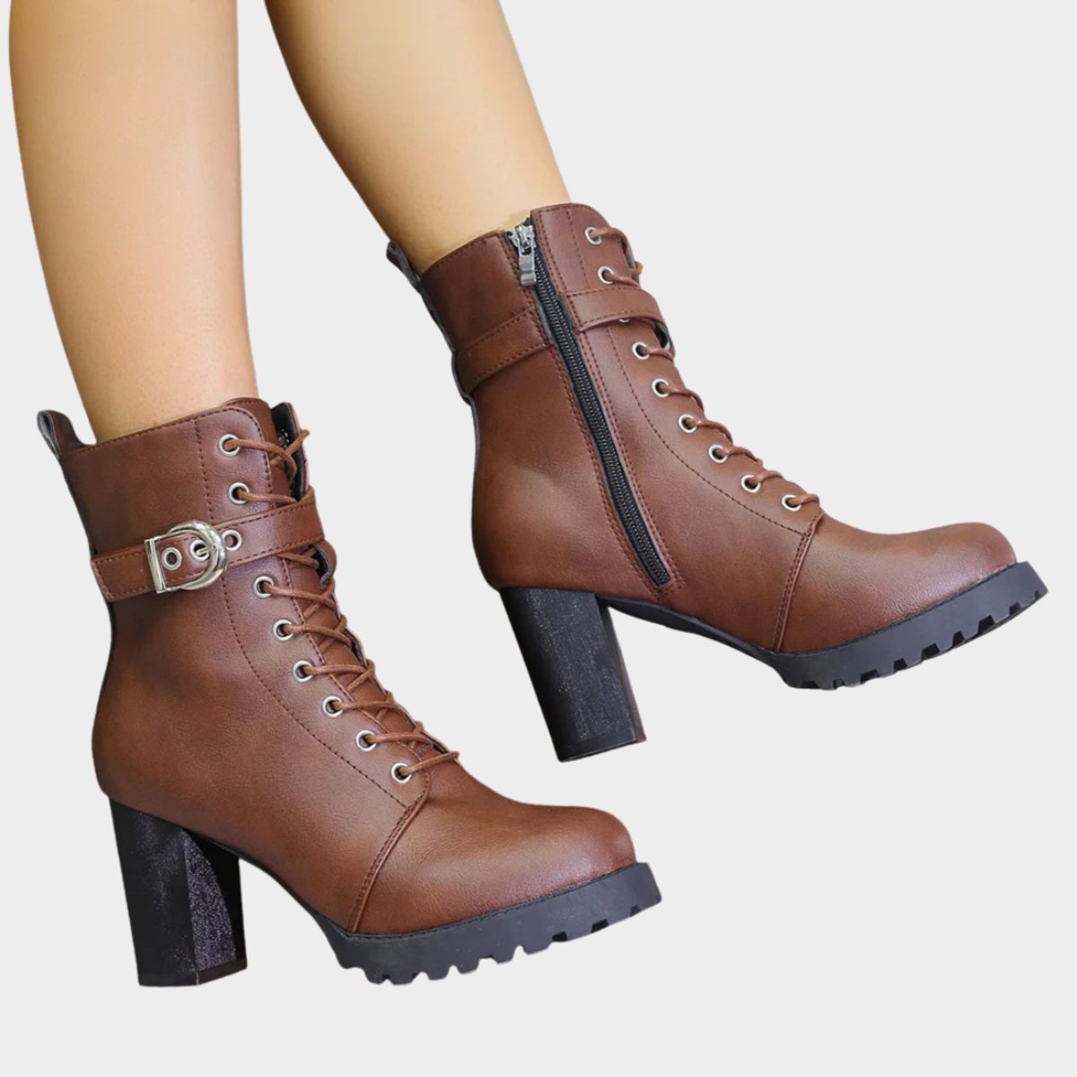 Women's Combat Block-Heel Boots