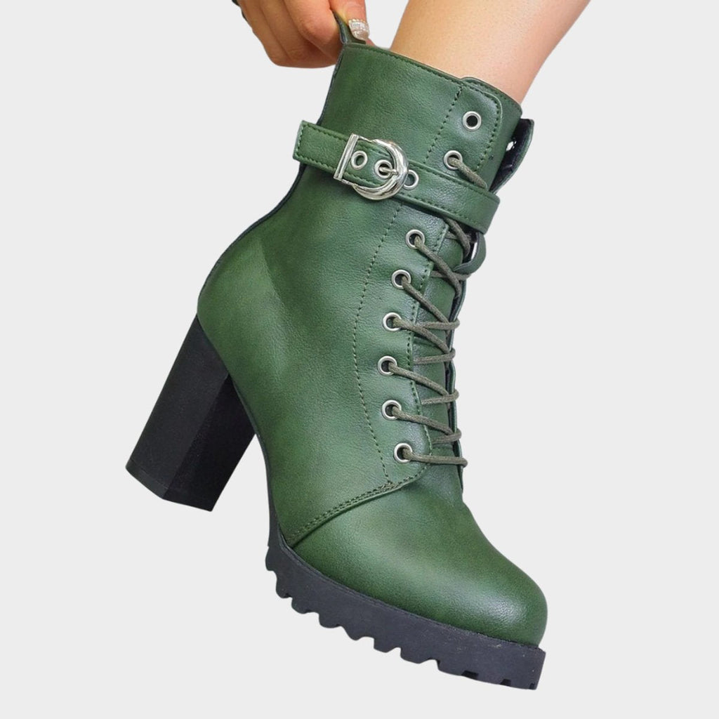 Women's Combat Block-Heel Boots