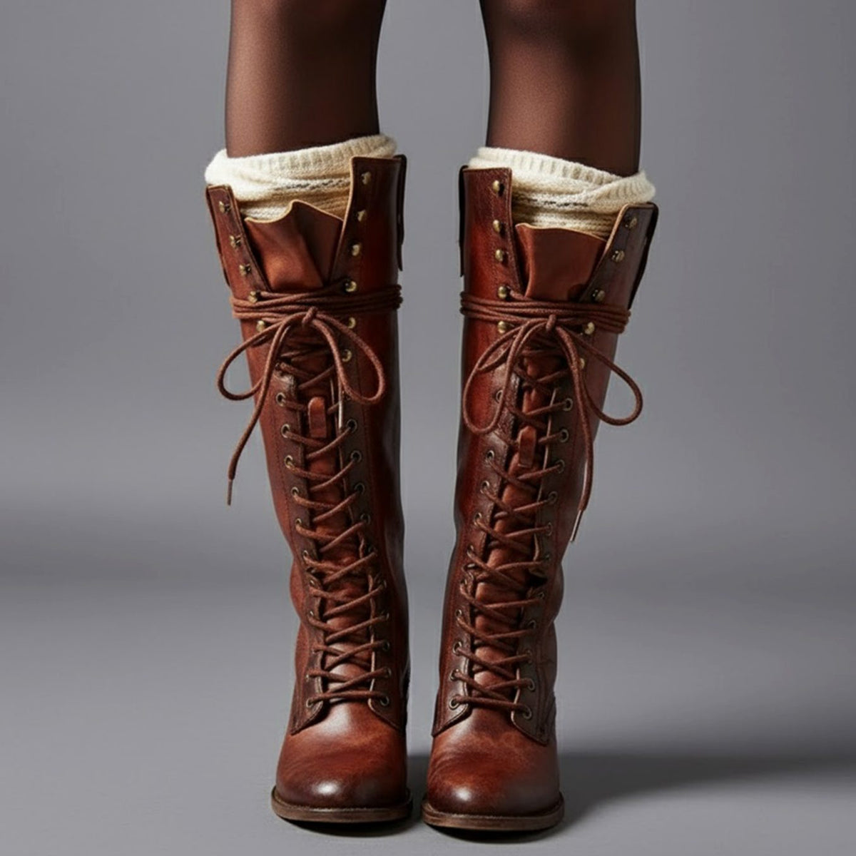 Women's Studded Block-Heel Boots