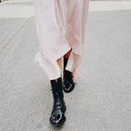 Women's Leather Cap-Toe Ankle Boots