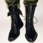 Women's Leather Cap-Toe Ankle Boots