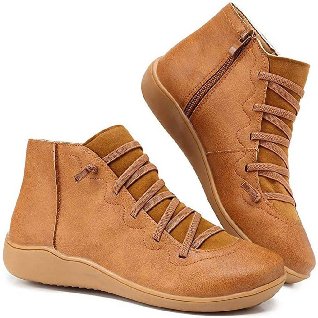 Women's Leather Lace-Up Ankle Boots