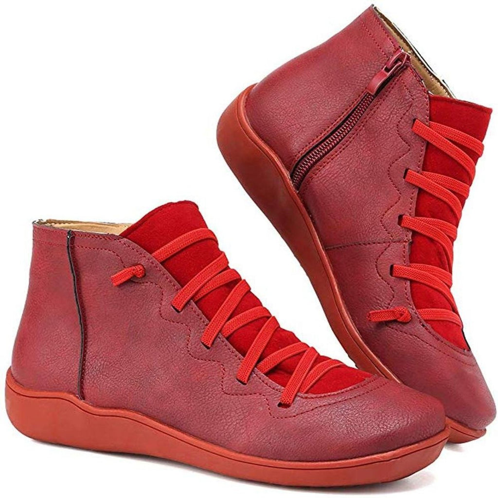 Women's Leather Lace-Up Ankle Boots
