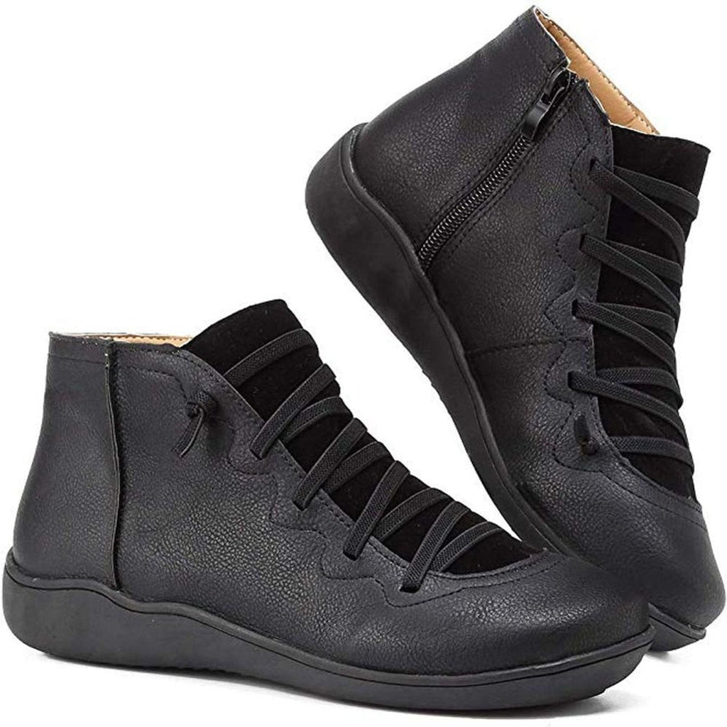 Women's Leather Lace-Up Ankle Boots