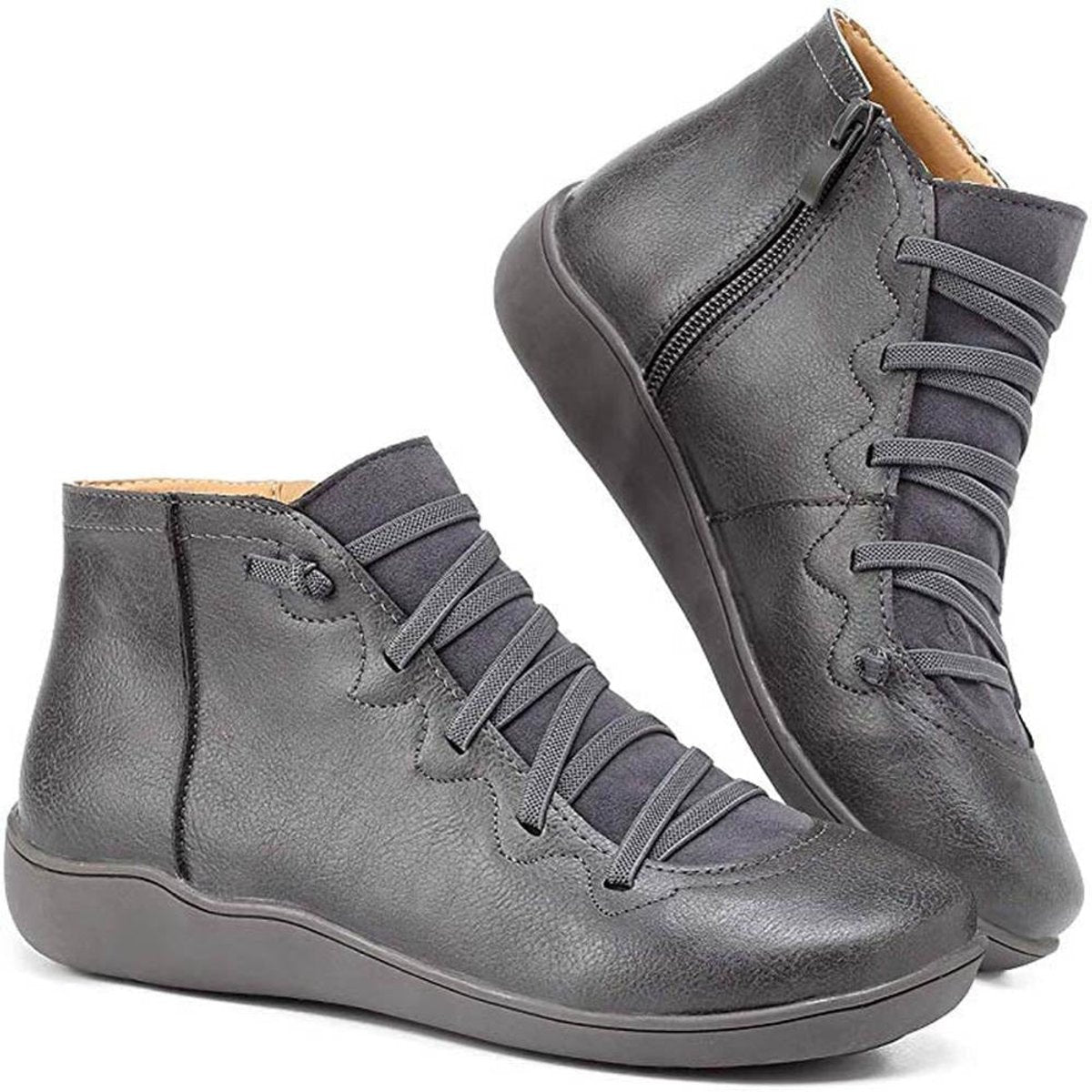 Women's Leather Lace-Up Ankle Boots