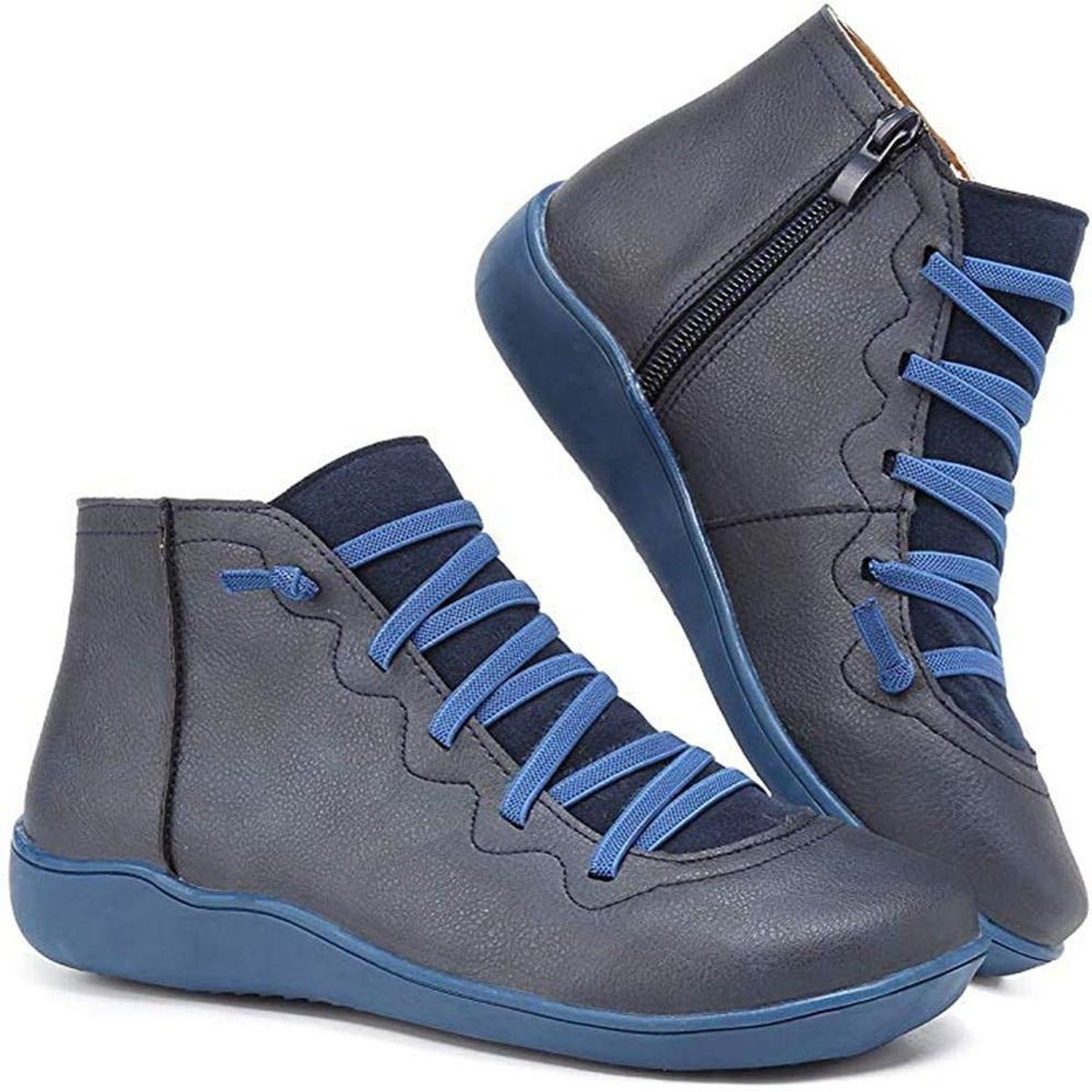 Women's Leather Lace-Up Ankle Boots