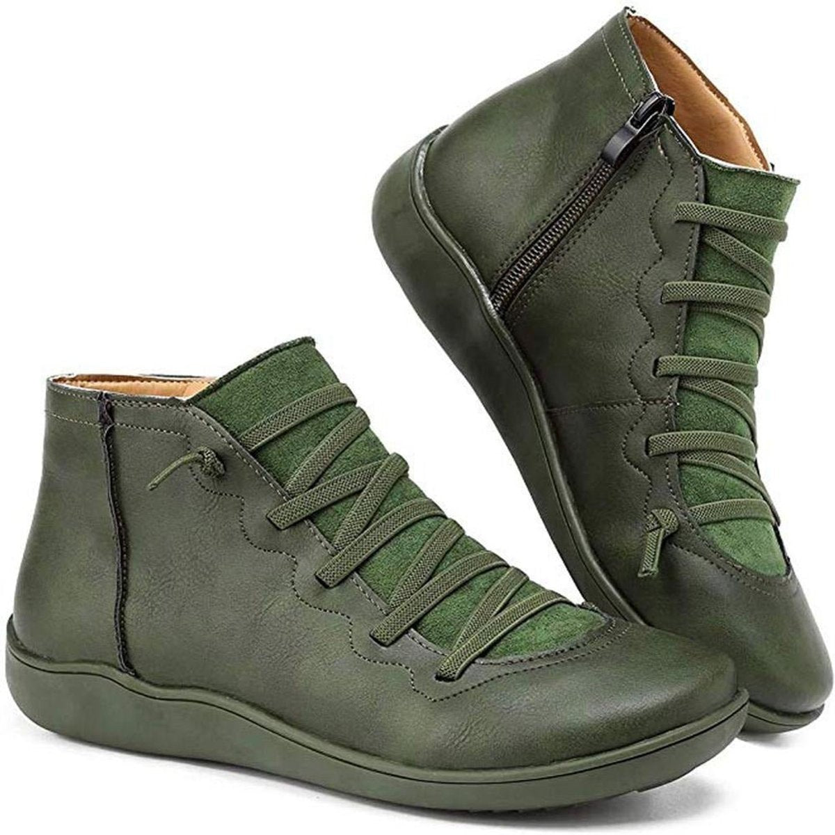 Women's Leather Lace-Up Ankle Boots